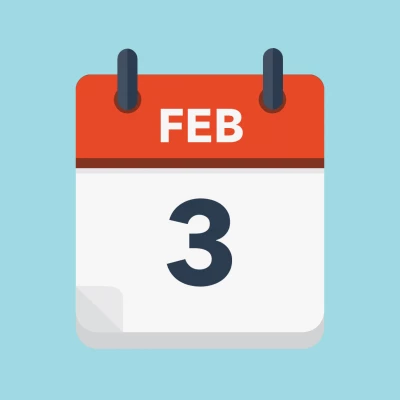 Calendar icon showing 3rd February