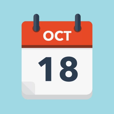 Calendar icon showing 18th October