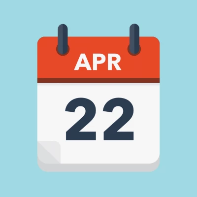 Calendar icon showing 22nd April
